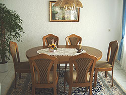 Ferienwohnung Bamberg, Esszimmer der Ferienwohnung